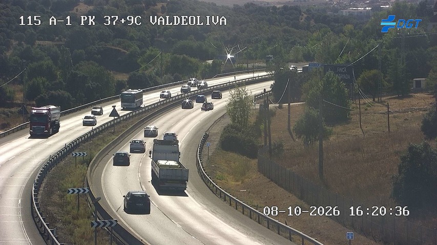 Cámara de tráfico en la A-1, km 37.9, provincia de Madrid