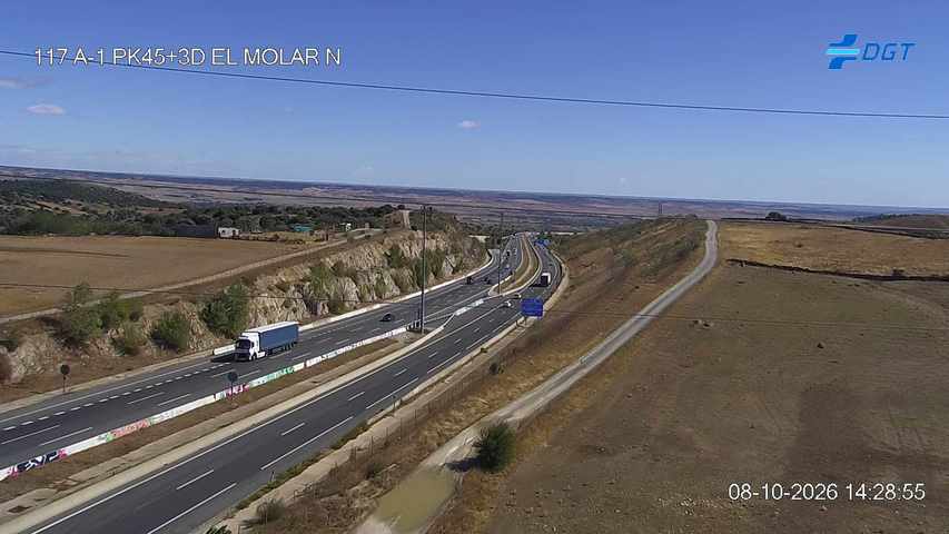 Cámara de tráfico en la A-1, km 45.3, provincia de Madrid
