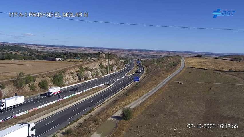 Cámara de tráfico en la A-1, km 45.3, provincia de Madrid