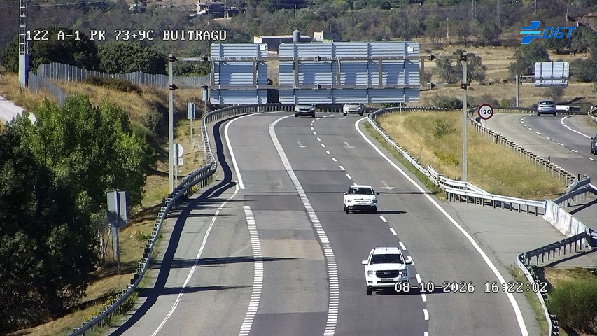 Cámara de tráfico en la A-1, km 73.95, provincia de Madrid