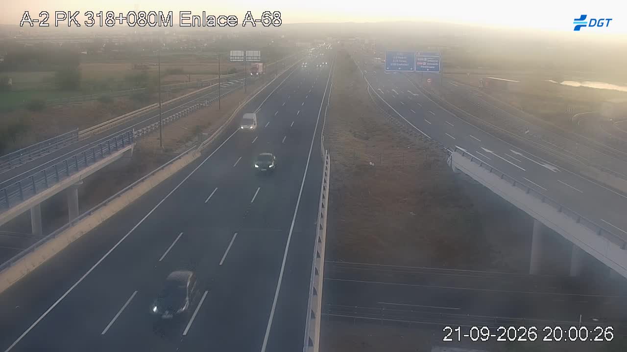 Imagen cámara A-2 Zaragoza Kilómetro 318,08