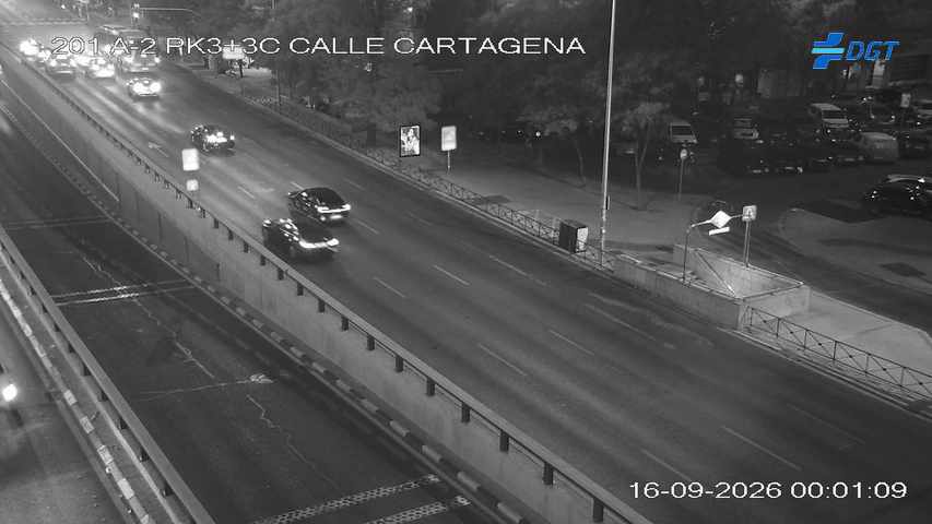 Cámara en Calle Cartagena en salidad hacia Zaragoza y aeropuerto: A-2 - Kilómetro: 3,3