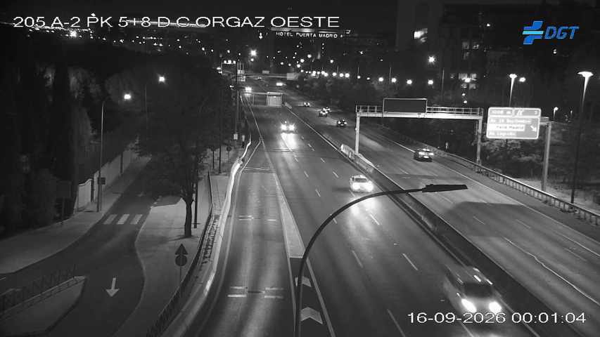 Cámara en Carretera: A-2 - Kilómetro: 5,8