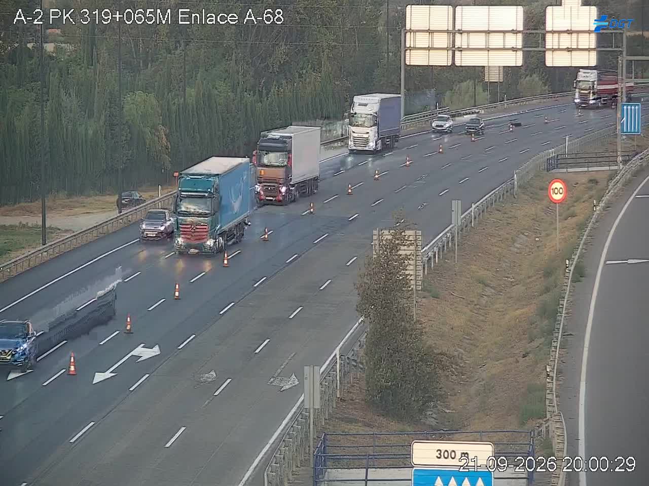 Imagen cámara A-2 Zaragoza Kilómetro 319,065