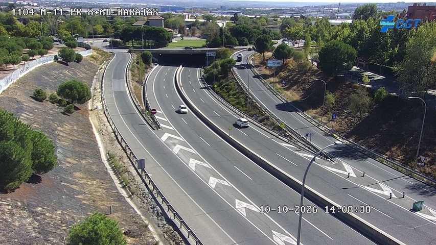 Cámara de tráfico en la M-11, km 8.6