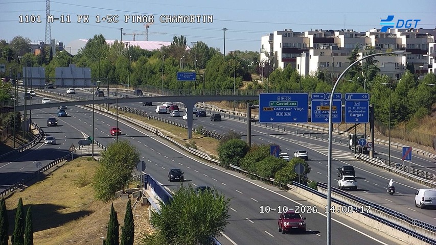 Cámara de tráfico en la M-11, km 1.5
