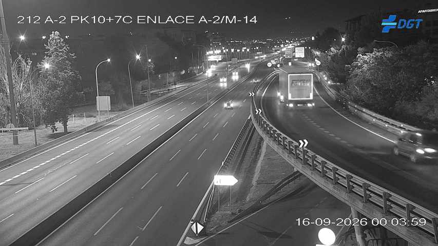 Cámara DGT enlace A2-M14 - Kilómetro: 10,7