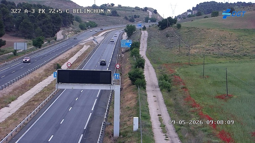 Cámara DGT A-3 PK 72.5 — A-3 km 72.5 → VALENCIA