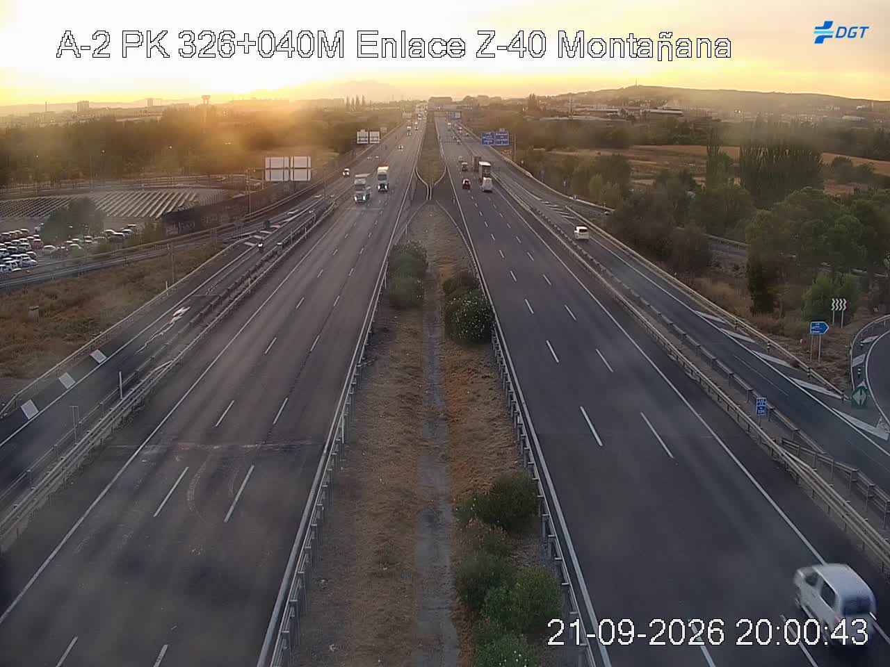 Imagen cámara A-2 Zaragoza Kilómetro 326,04