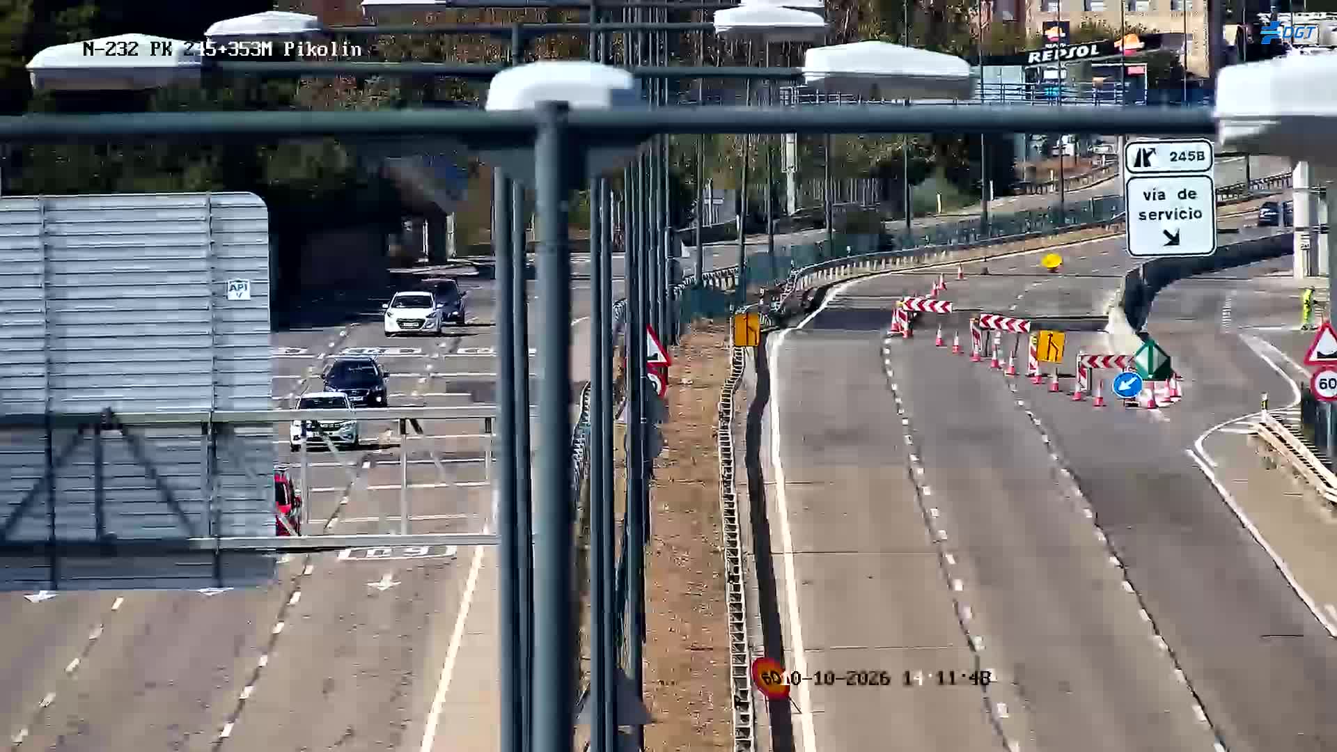 Cámara de tráfico en la N-232, km 245.353