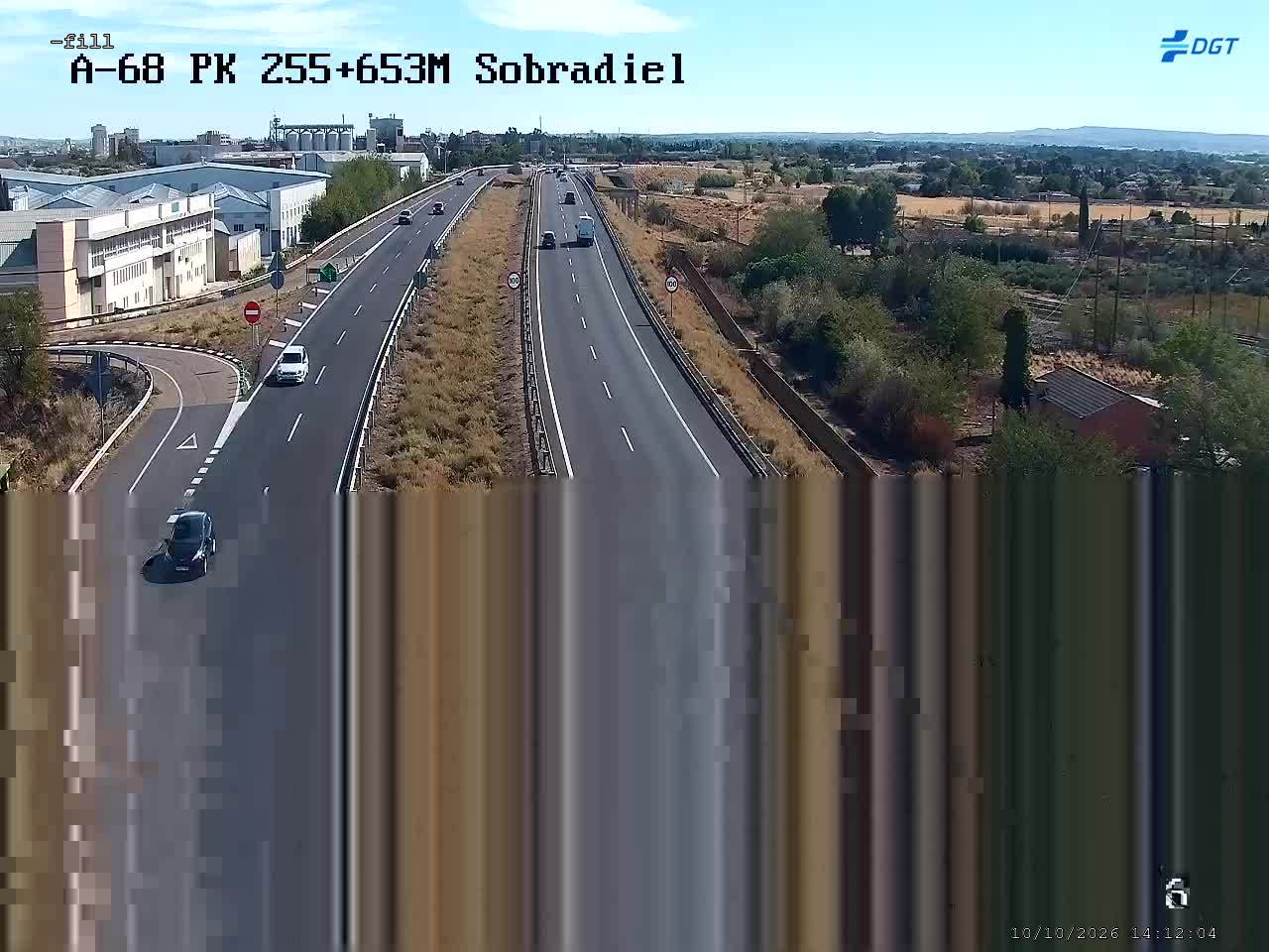 Cámara de tráfico en la A-68, km 255.653