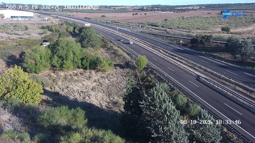 Cámara de tráfico en la A-5, km 332.7