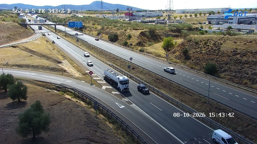 Cámara de tráfico en la A-5, km 343.2