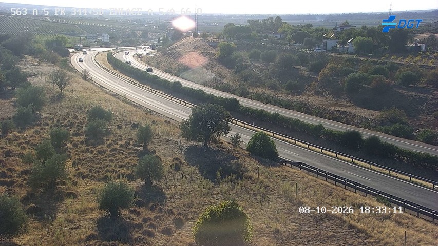 Cámara de tráfico en la A-5, km 344.5