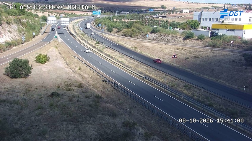 Cámara de tráfico en la A-5, km 341.2