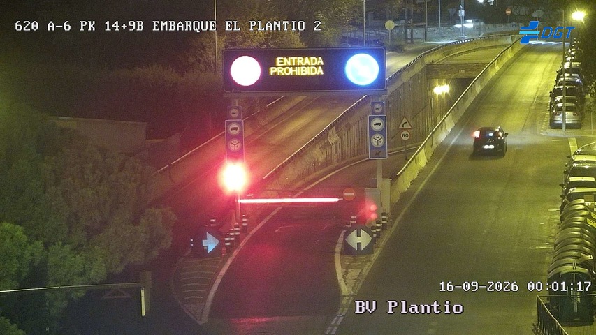 Imagen cámara A-6 Madrid Kilómetro 14,9