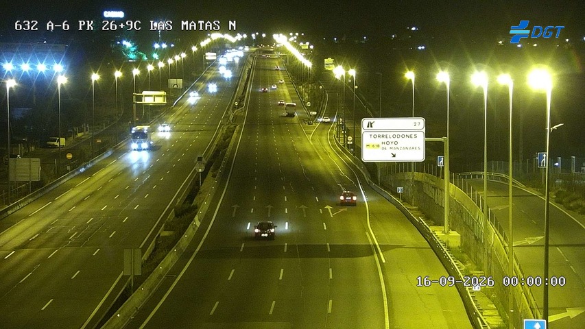 Imagen cámara A-6 Madrid Kilómetro 26,9