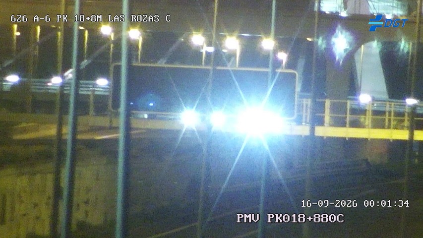 Imagen cámara A-6 Madrid Kilómetro 18,8