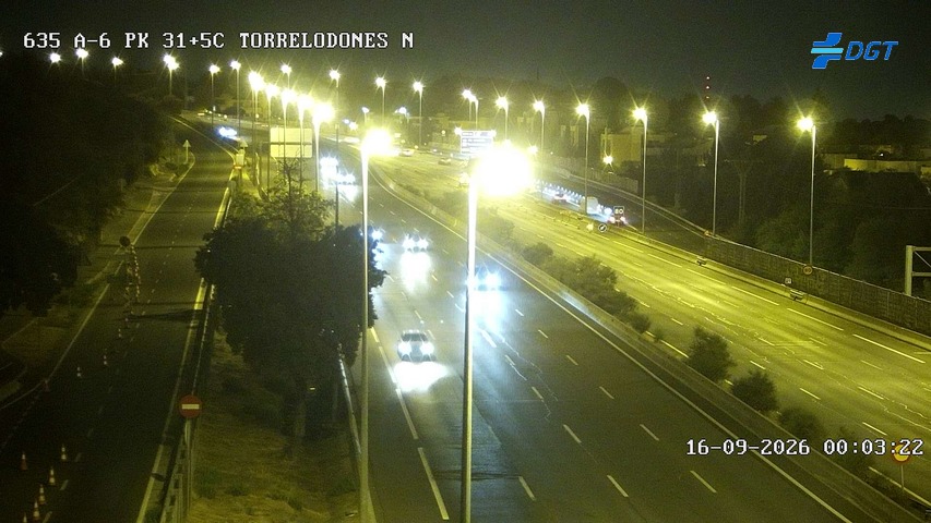 Imagen cámara A-6 Madrid Kilómetro 31,5