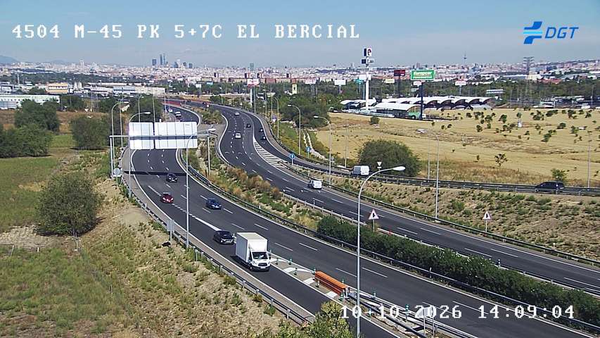 Cámara de tráfico en la M-45, km 5.7