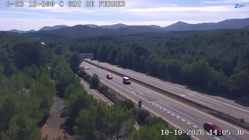Cámara de tráfico en la A-23, km 18.6