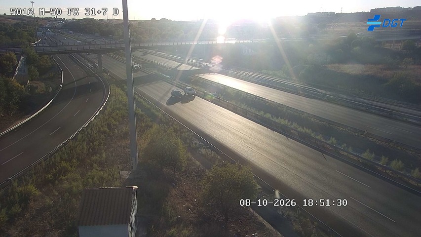 Cámara de tráfico en la M-50, km 31.7