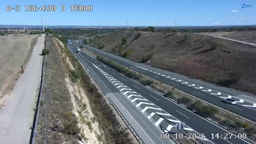 Cámara de tráfico en la A-3, km 186.63