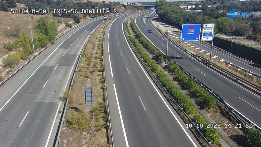 Cámara de tráfico en la M-501, km 5.5