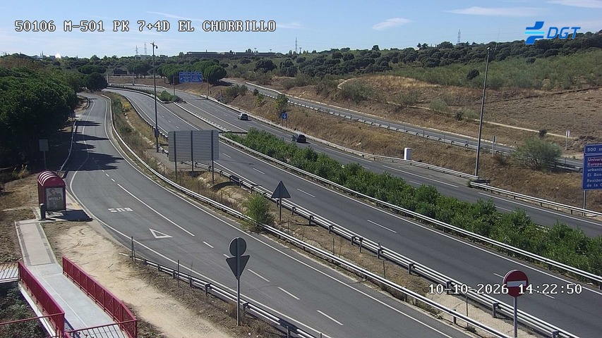 Cámara de tráfico en la M-501, km 7.4