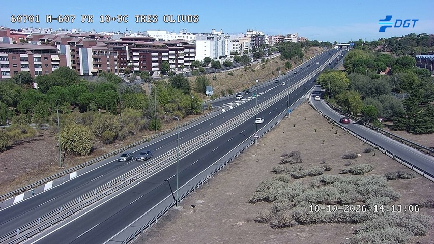 Cámara de tráfico en la M-607, km 10.9